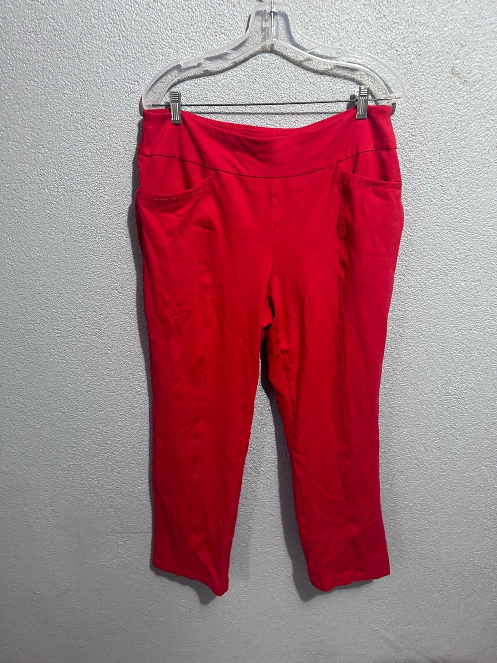 Red pull on pants with wide waistband size 14/16 or 1x